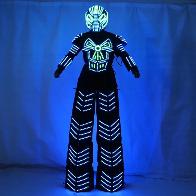 Traje De Robot LED Stilts Walker Robot Costume