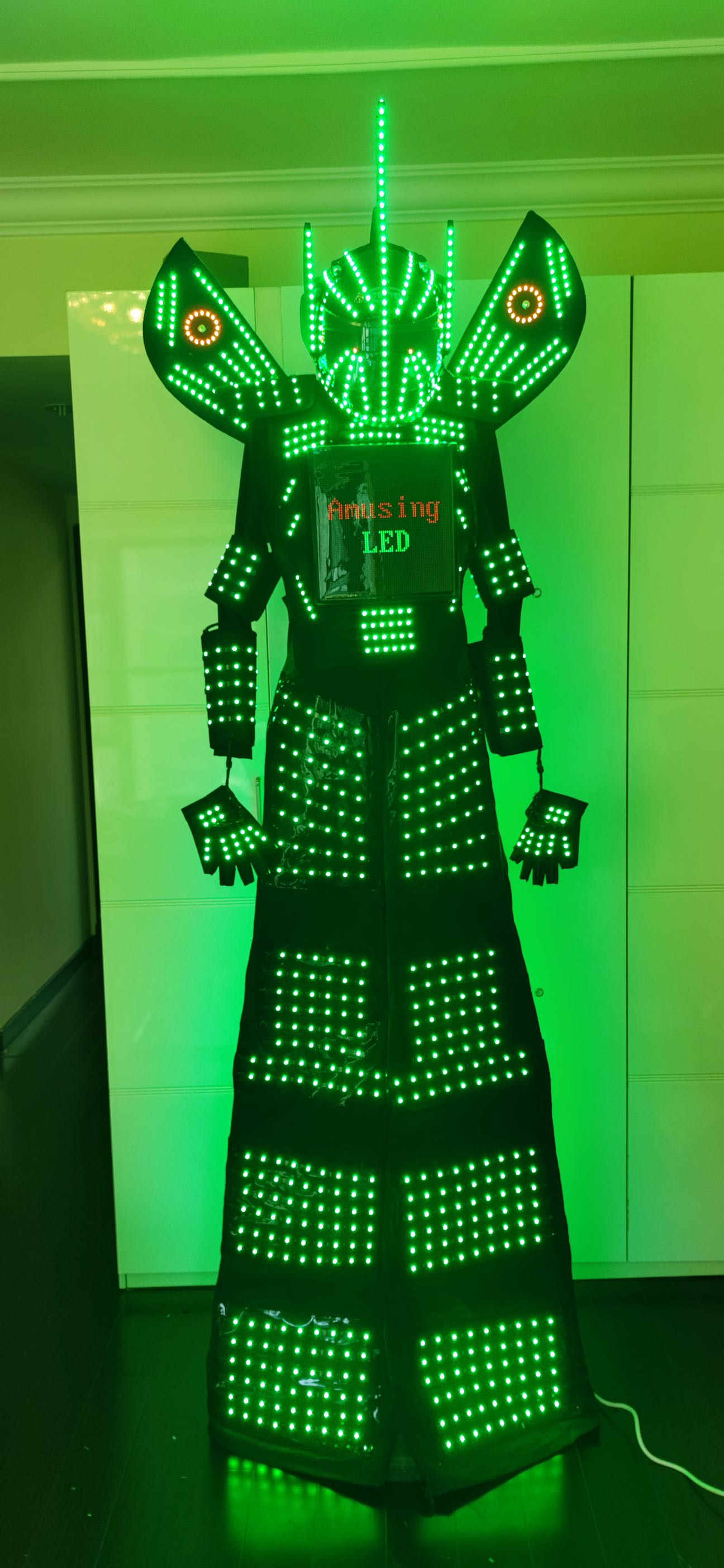 LED Robot Stilts Walker Costume with screen