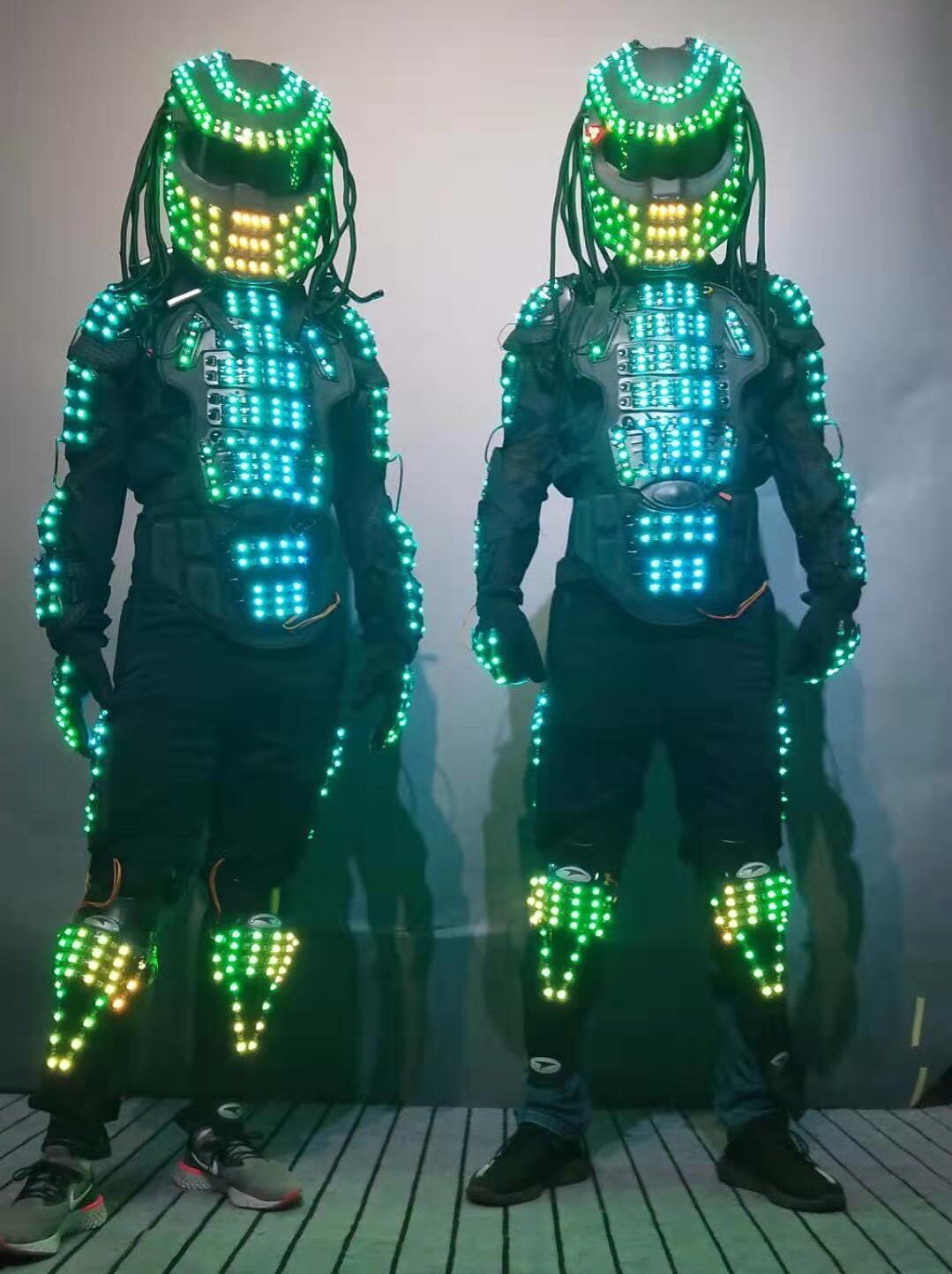 Mechanical Dance LED Clothes RGB Luminous Armor For Nightclub Show