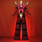Stilt Walking Luminous Suit Jacket pecho display Casco Traje LED Robot Traje Ropa