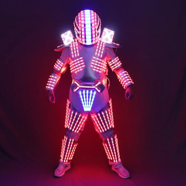 Men LED Luminous Clothing Dance Wear RGB For Night Clubs Party KTV Supplies