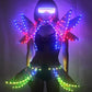 Fashion Glowing Women Bra Shorts Alice shoulder Armor Suits