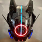 Cyberpunk Bar Future Warrior LED Light Mech Performance Props Lighted Mechanical Armor Performance Costumes Cosplay Shinobi Mask