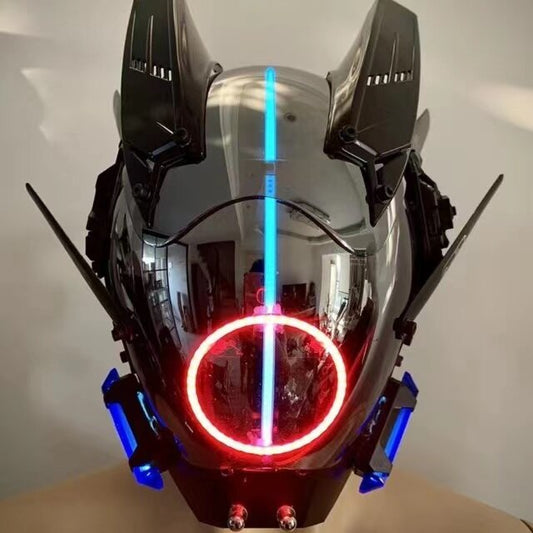 サイバーパンクバー未来戦士 LED ライトメカパフォーマンス小道具点灯メカニカルアーマーパフォーマンス衣装コスプレ忍マスク