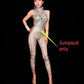 Full Rhinestones sexy Jumpsuit Sparkling Crystals DJ DS costumes Bar Club Female singer Catwalk Celebration Party stage Costume