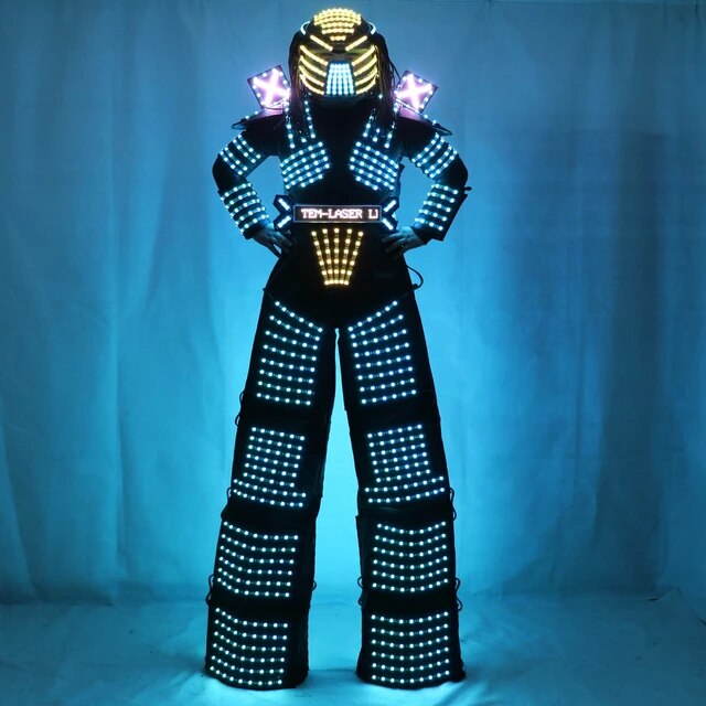 Led Predator Costume Rave Outfit Luminous Suits