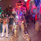 竹馬歩行器ミラーロボットコスチューム男性と女性のパフォーマンスミラーマンショーダンスパーティーカーニバルパーティー