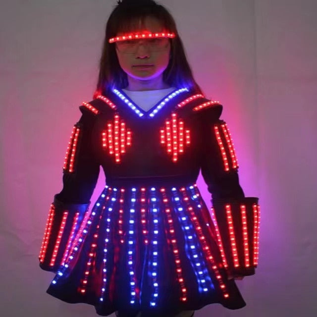 フルカラーLEDスカートステージパフォーマンスダンスドレス