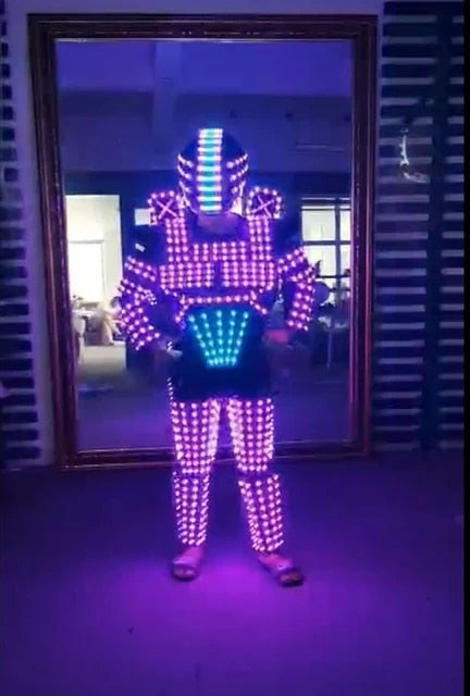 Dancing Rgb Man RGB Luminous Armor LED Costume Stage Dance