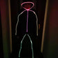 Disfraz de figura LED Stickman