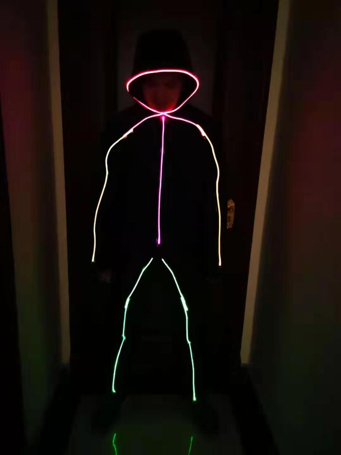 Disfraz de figura LED Stickman