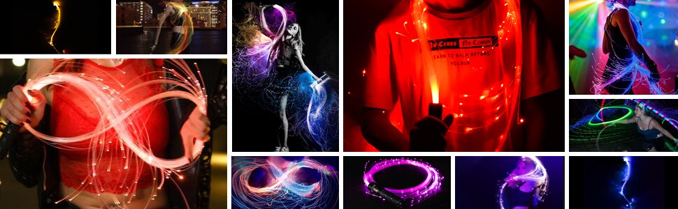 LED Fiber Optic Dance Whip