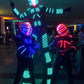 Traje de robot LED Disfraz de caminante en zancos iluminado