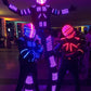 Traje de robot LED Disfraz de caminante en zancos iluminado