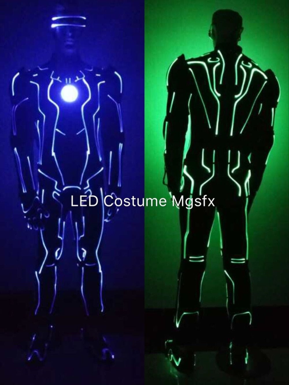 Traje de baile LED de Iron Man