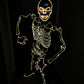 Traje de disfraz de esqueleto LED de máscara de Halloween