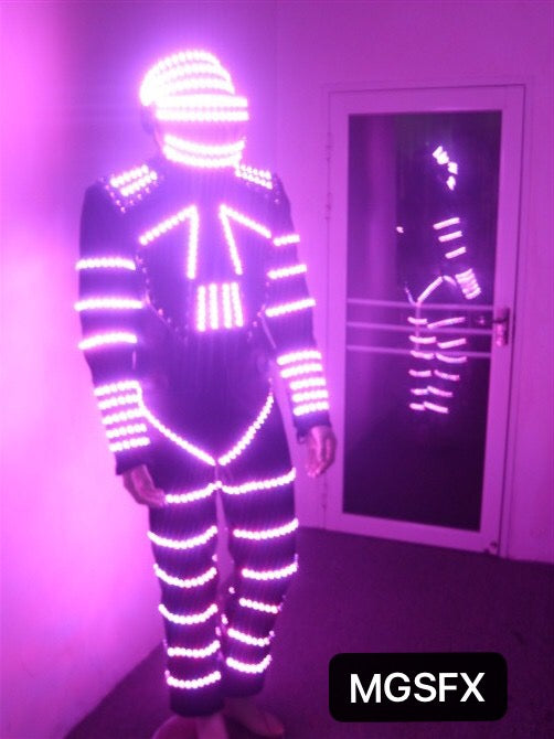 Disfraces LED/traje de robot LED/traje de baile LED/traje de luz LED