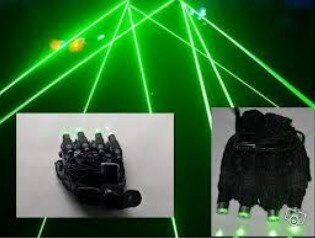 Green Laser Gloves High Brightness