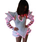 Disfraz de mujer con luz LED para mujer Vestido de baile de leotardo