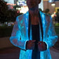 Chaqueta de traje LED para hombre Vestido con luz de fibra óptica