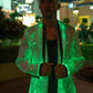 Mens LED Suit Jacket Optic Fiber Light Up Dress