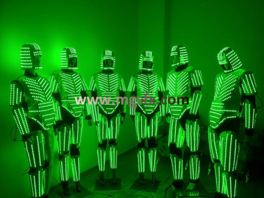 Traje de baile de robot LED RGB