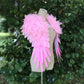 Disfraz de alas de ángel de pluma rosa Victoria