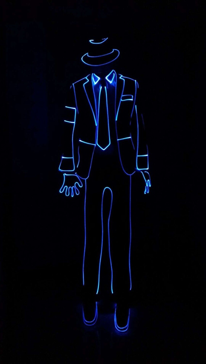 Disfraz de fibra óptica LED Michael jackson