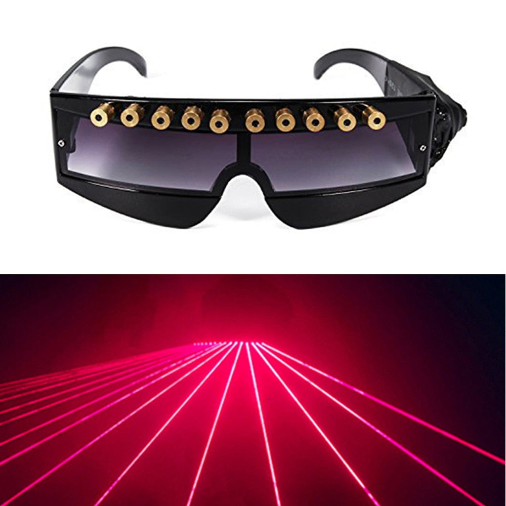 DJ Red Laser Glasses