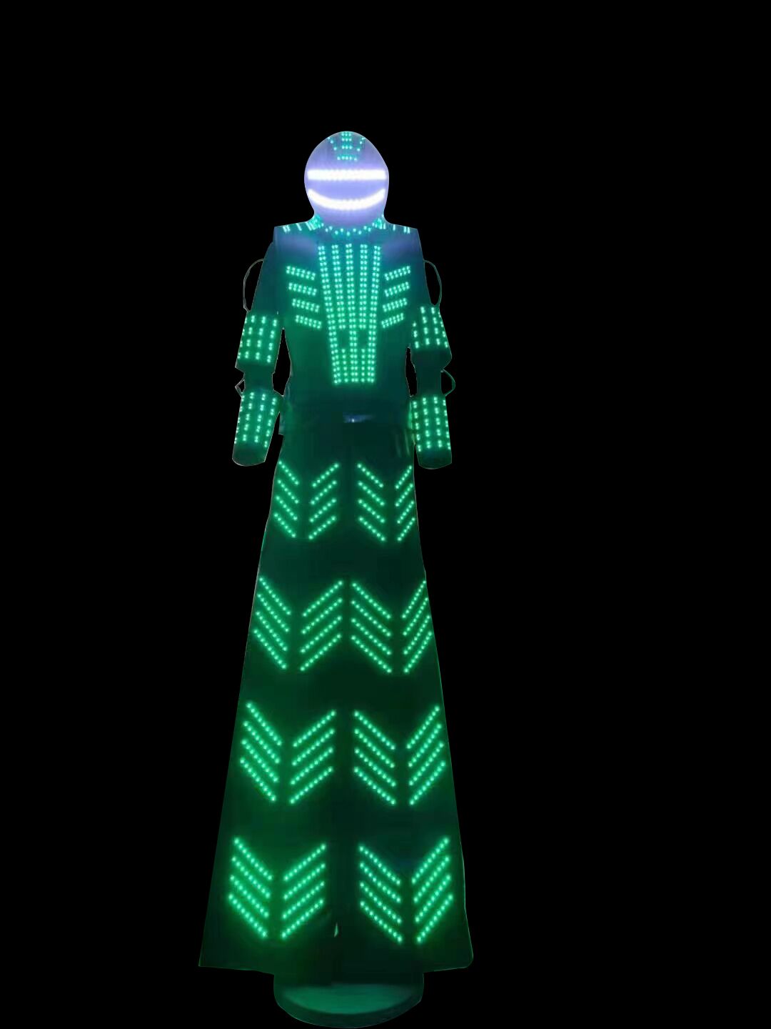 Traje LED Robot Stilts Walker Traje Kryoman