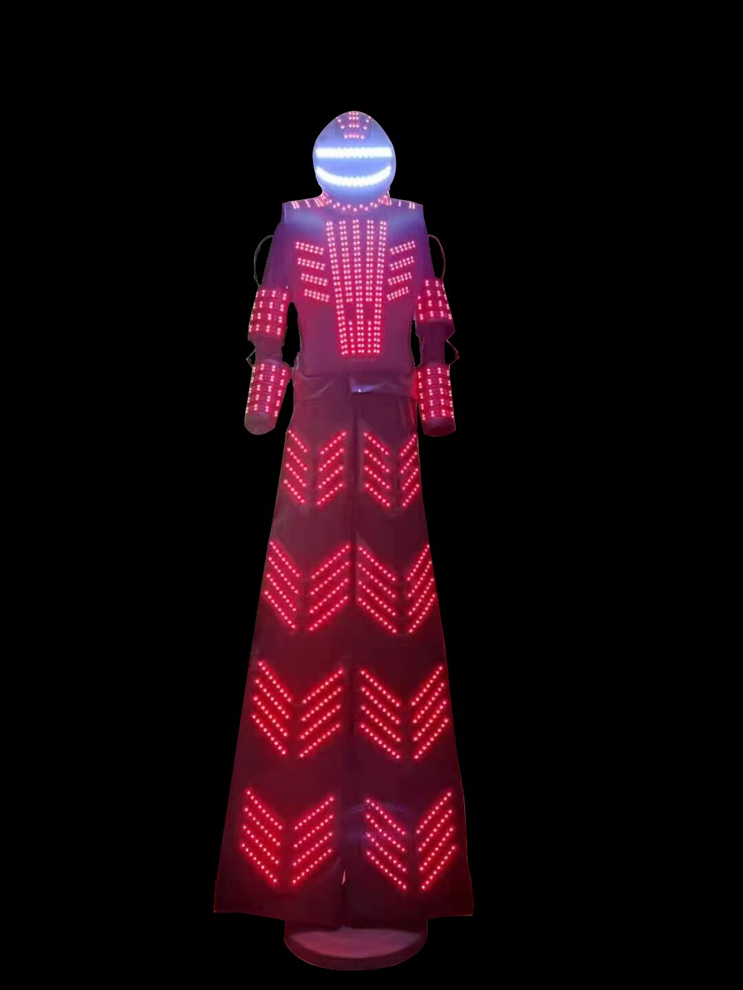 LED Robot Stilts Walker Costume Kryoman Suit