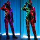 セクシーな女性ダンス光ファイバー LED ライト ボディスーツ