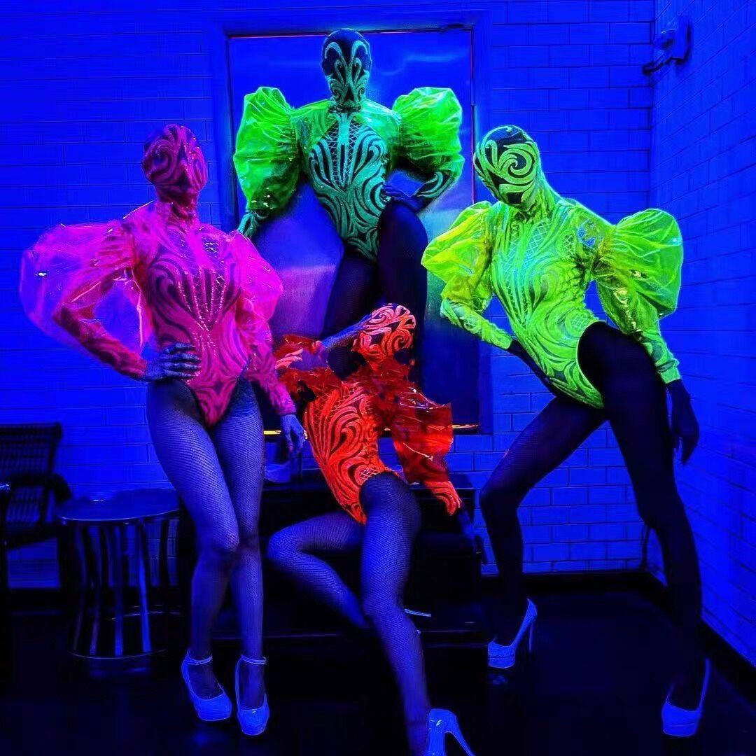 Sexy Fluorescence Neon Light Club Dress
