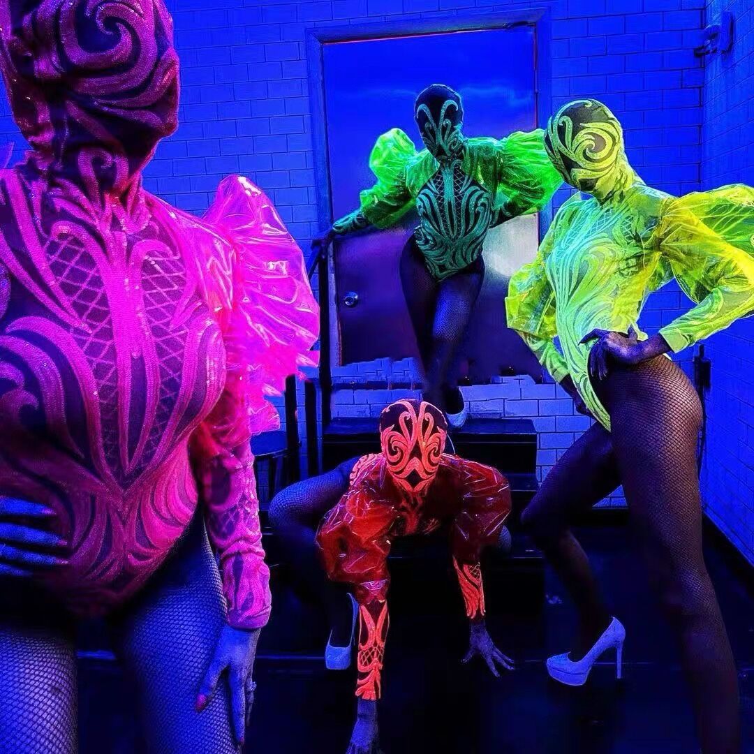 Sexy Fluorescence Neon Light Club Dress