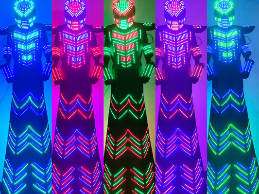 新しい熱い販売竹馬ウォーカー LED ロボットスーツ