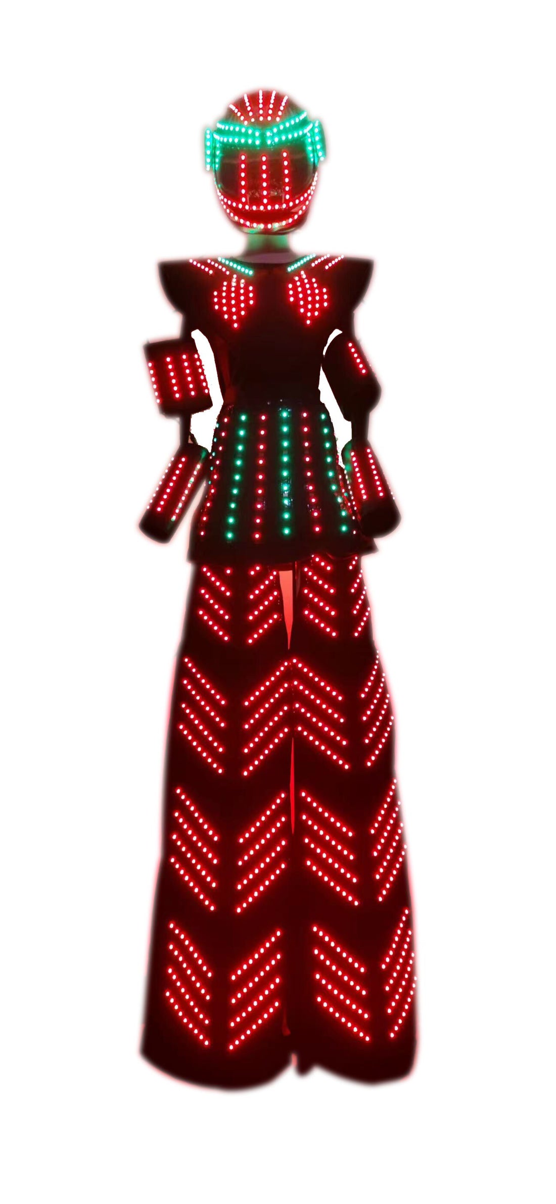 TRAJE DE ROBOT LED Stilts Walker Mujer
