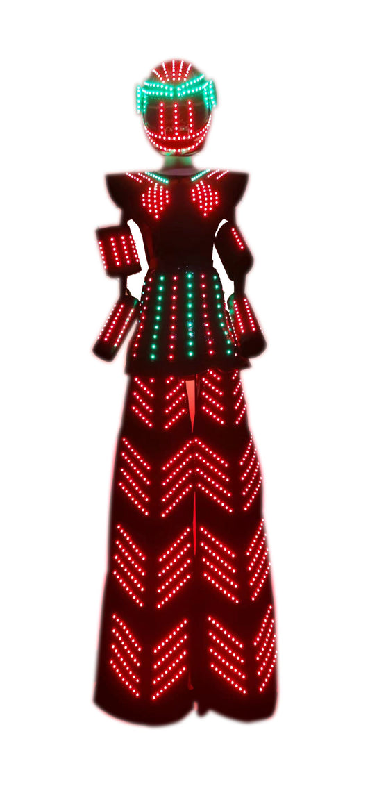 竹馬歩行器 女性 LED ロボットスーツ