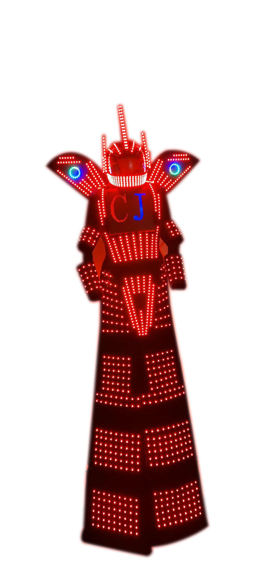 Disfraz de robot con pantalla LED